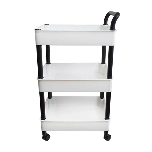 Raft multifunctional, 3 niveluri, Naimeed D5288, Alb/Negru, 46x33x84cm