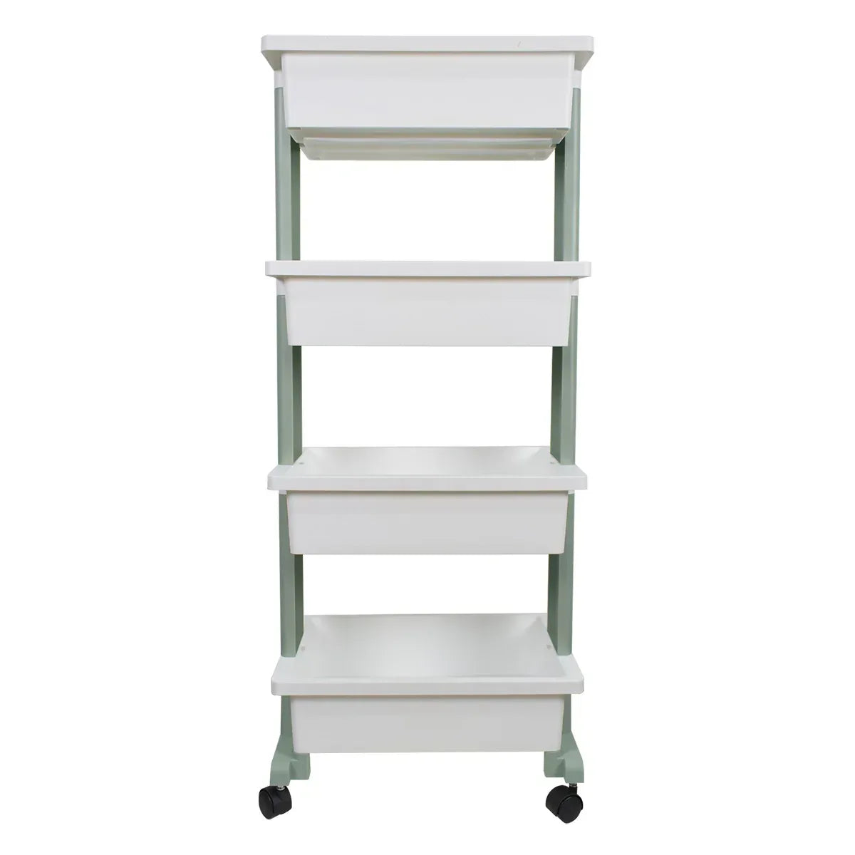 Raft multifunctional, 4 niveluri, Naimeed D5289, Alb/Turcoaz, 45x30x110cm