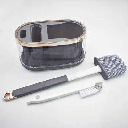 Set 2 perii toaleta, Naimeed D5293, Gri inchis, 20x11x45cm