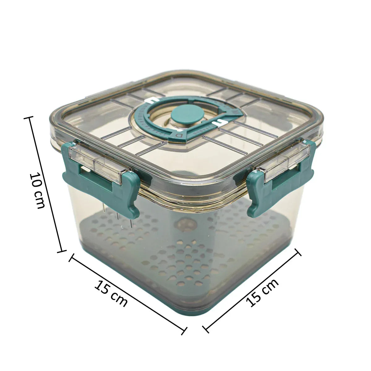 Set 3 caserole, monitorizarea datei, sistem de scurgere, Naimeed D5308, Verde