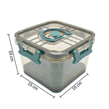 Set 3 caserole, monitorizarea datei, sistem de scurgere, Naimeed D5308, Verde