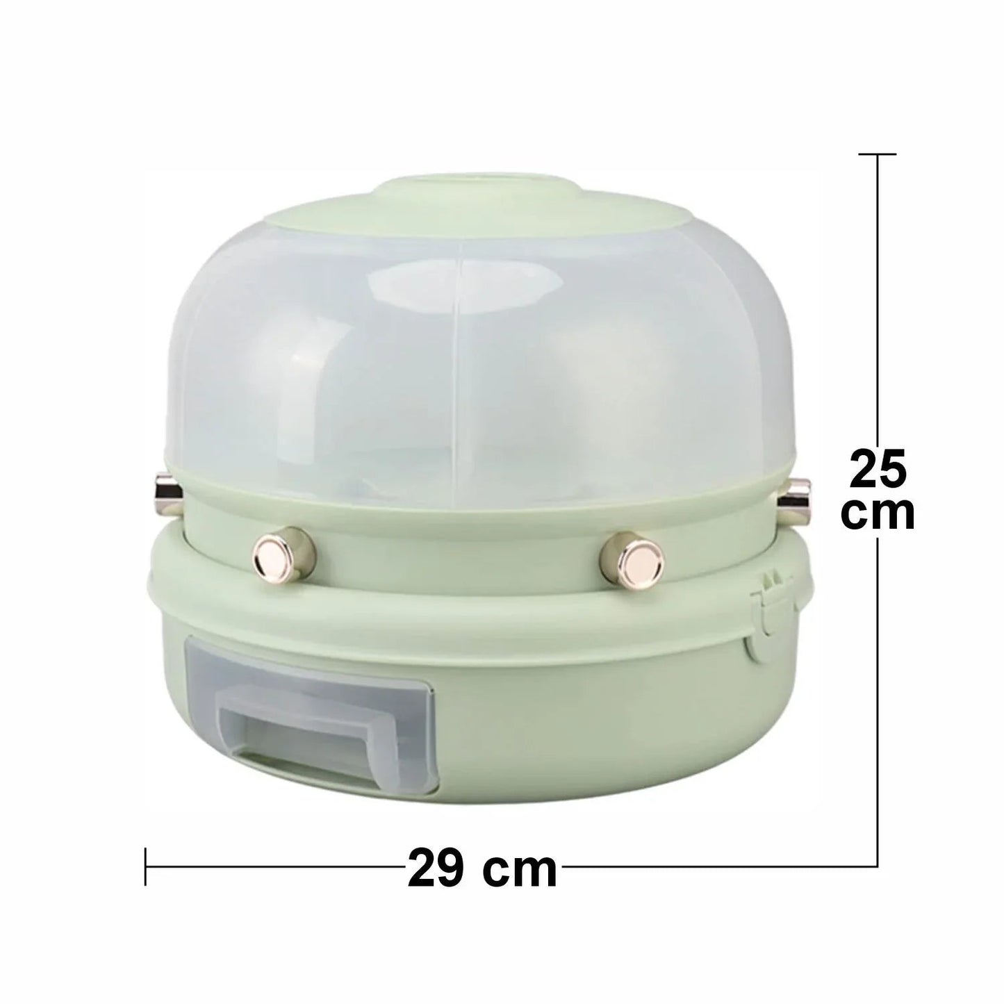 Recipient pentru orez, Naimeed D5315, cu 6 compartimente, 29x29x25cm, Verde Deschis