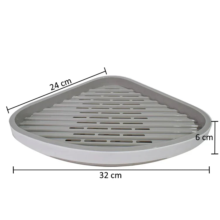 Etajera baie, sistem scurgere apa, Naimeed D5322, Alb, 32x24x6cm