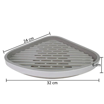 Etajera baie, sistem scurgere apa, Naimeed D5322, Alb, 32x24x6cm
