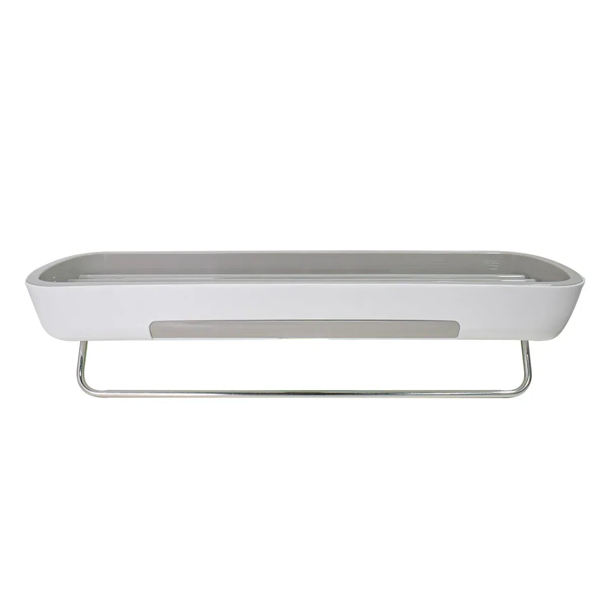 Etajera baie, sistem scurgere apa, suport prosop, Naimeed D5323, Alb, 42x12x10cm