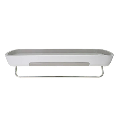 Etajera baie, sistem scurgere apa, suport prosop, Naimeed D5323, Alb, 42x12x10cm
