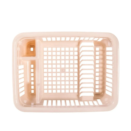 Scurgator vase cu tava, plastic, Naimeed D5340, 12 farfurii, 46 x 36 x 20 cm, crem