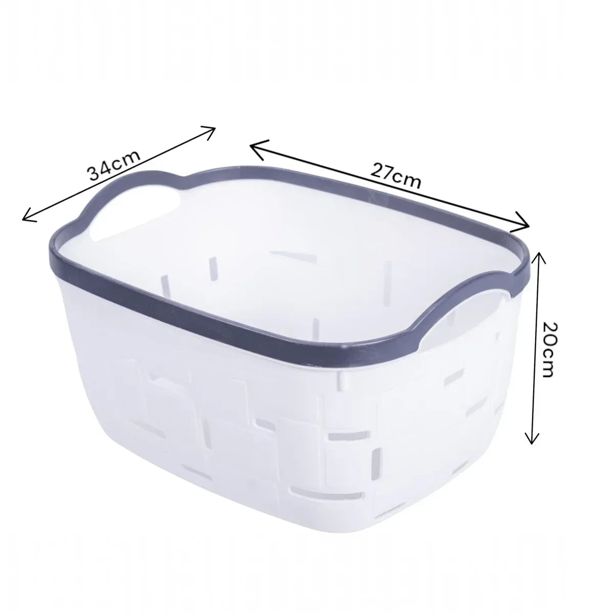 Cos depozitare, Naimeed D5341, plastic, 34x27x20 cm, Alb