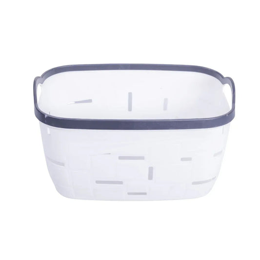 Set 3 cosuri depozitare, Naimeed D5341, D5342, D5343, plastic, 34x27x20 cm, 30x23x16 cm, 26x19x14 cm, Alb