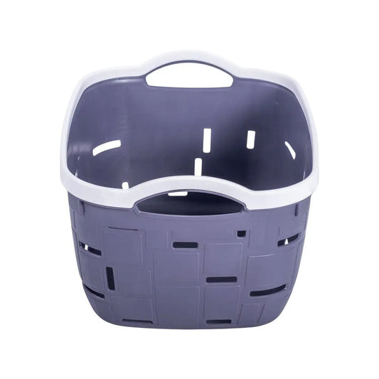 Set 3 cosuri depozitare, Naimeed D5341, D5342, D5343, plastic, 34x27x20 cm, 30x23x16 cm, 26x19x14 cm, Gri inchis