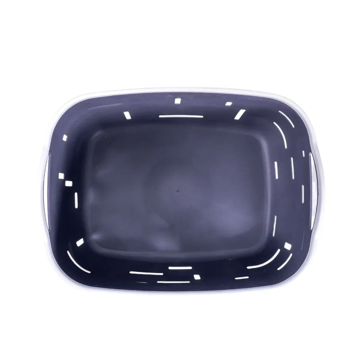 Set 3 cosuri depozitare, Naimeed D5341, D5342, D5343, plastic, 34x27x20 cm, 30x23x16 cm, 26x19x14 cm, Gri inchis