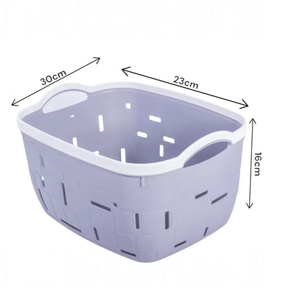 Set 3 cosuri depozitare, Naimeed D5341, D5342, D5343, plastic, 34x27x20 cm, 30x23x16 cm, 26x19x14 cm, Gri