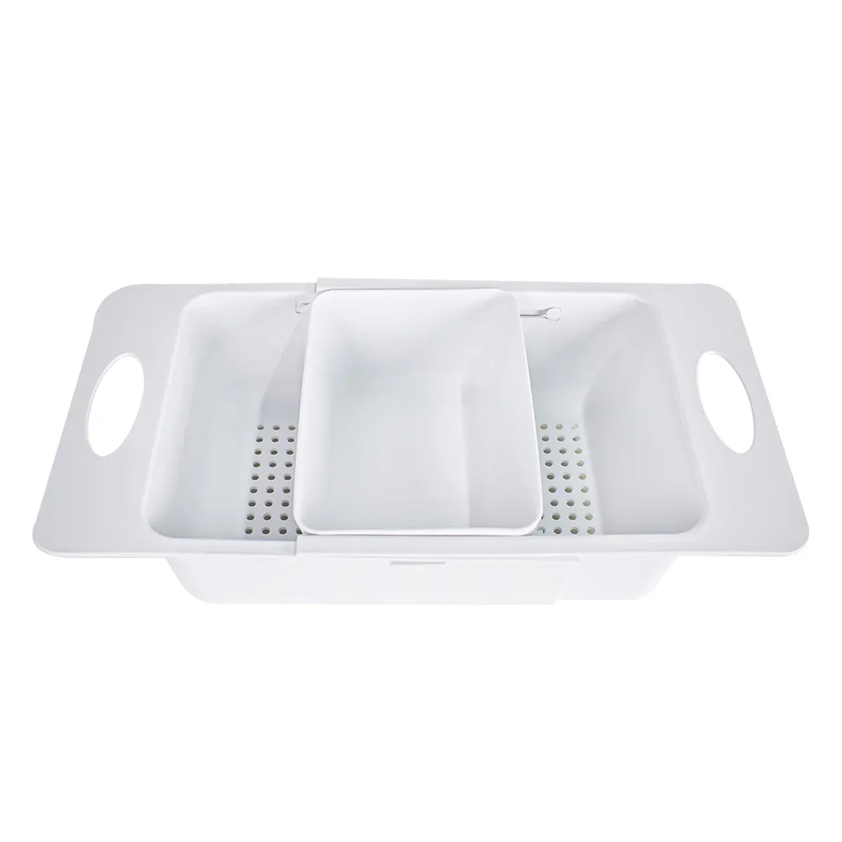 Strecuratoare extensibila pentru chiuveta, Naimeed D5347, bol detasabil, Alb, 38x20x9cm