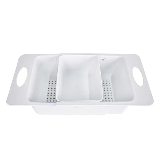 Strecuratoare extensibila pentru chiuveta, Naimeed D5347, bol detasabil, Alb, 38x20x9cm