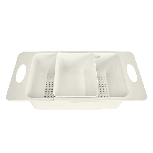 Strecuratoare extensibila pentru chiuveta, Naimeed D5347, bol detasabil, Crem, 38x20x9cm