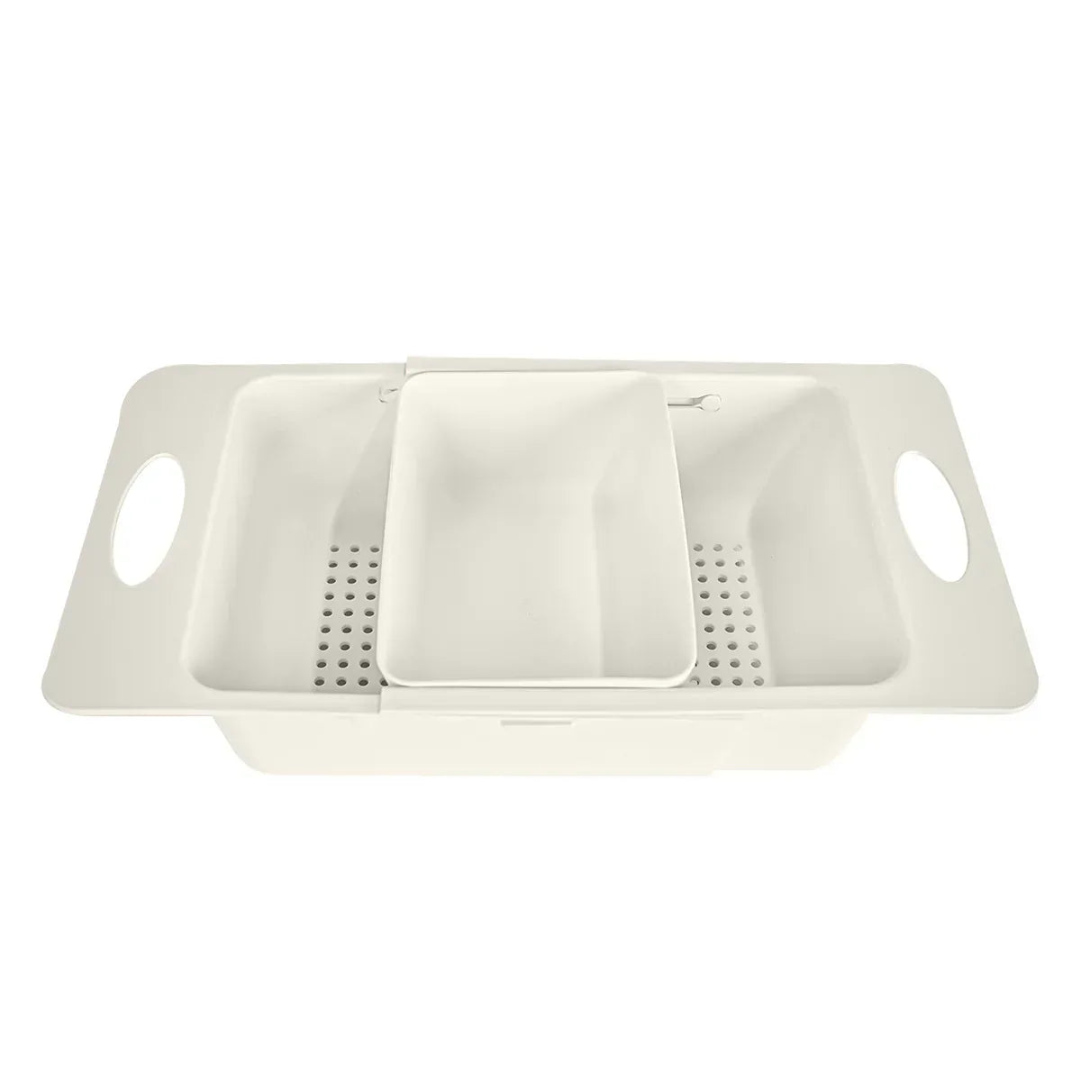 Strecuratoare extensibila pentru chiuveta, Naimeed D5347, bol detasabil, Crem, 38x20x9cm