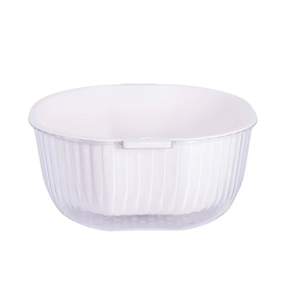 Set strecuratoare cu bol detasabil, Naimeed D5348, plastic, 31x27X12cm, Alb