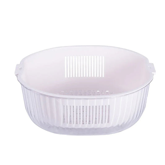 Set strecuratoare cu bol detasabil, Naimeed D5348, plastic, 31x27X12cm, Alb