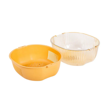 Set strecuratoare cu bol detasabil, Naimeed D5348, plastic, 31x27X12cm, Galben
