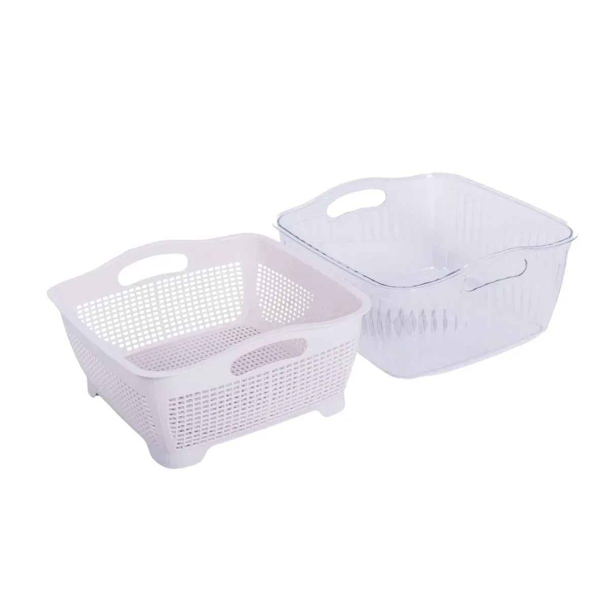 Set strecuratoare cu bol detasabil, Naimeed D5349, plastic, 27x26X13cm, Alb