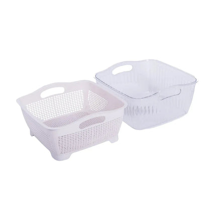 Set strecuratoare cu bol detasabil, Naimeed D5349, plastic, 27x26X13cm, Alb