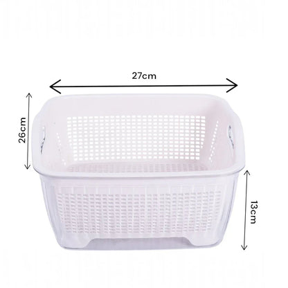 Set strecuratoare cu bol detasabil, Naimeed D5349, plastic, 27x26X13cm, Alb