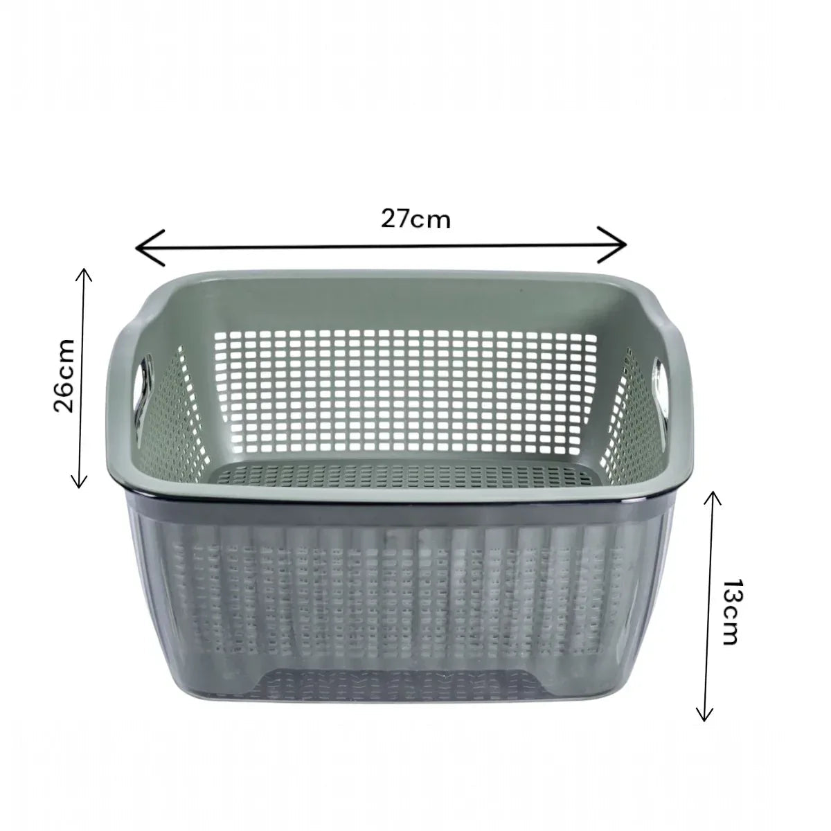 Set strecuratoare cu bol detasabil, Naimeed D5349, plastic, 27x26X13cm, Verde