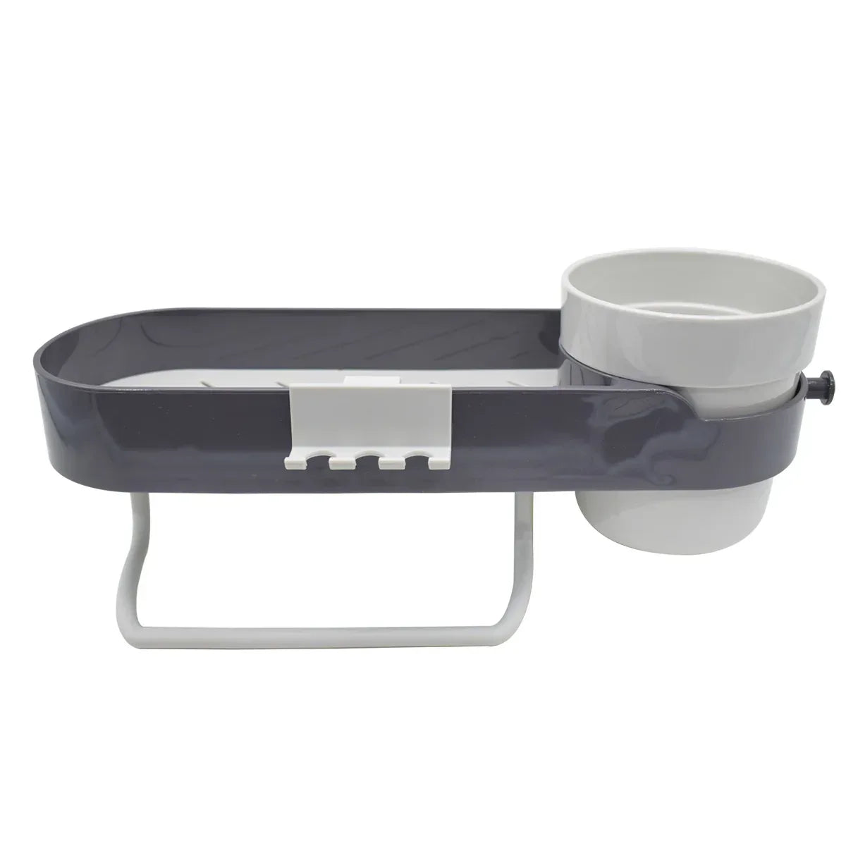 Raft baie, prindere adeziva, Naimeed D5364, multifunctional, Gri inchis, 17x11x11cm