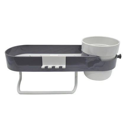 Raft baie, prindere adeziva, Naimeed D5364, multifunctional, Gri inchis, 17x11x11cm