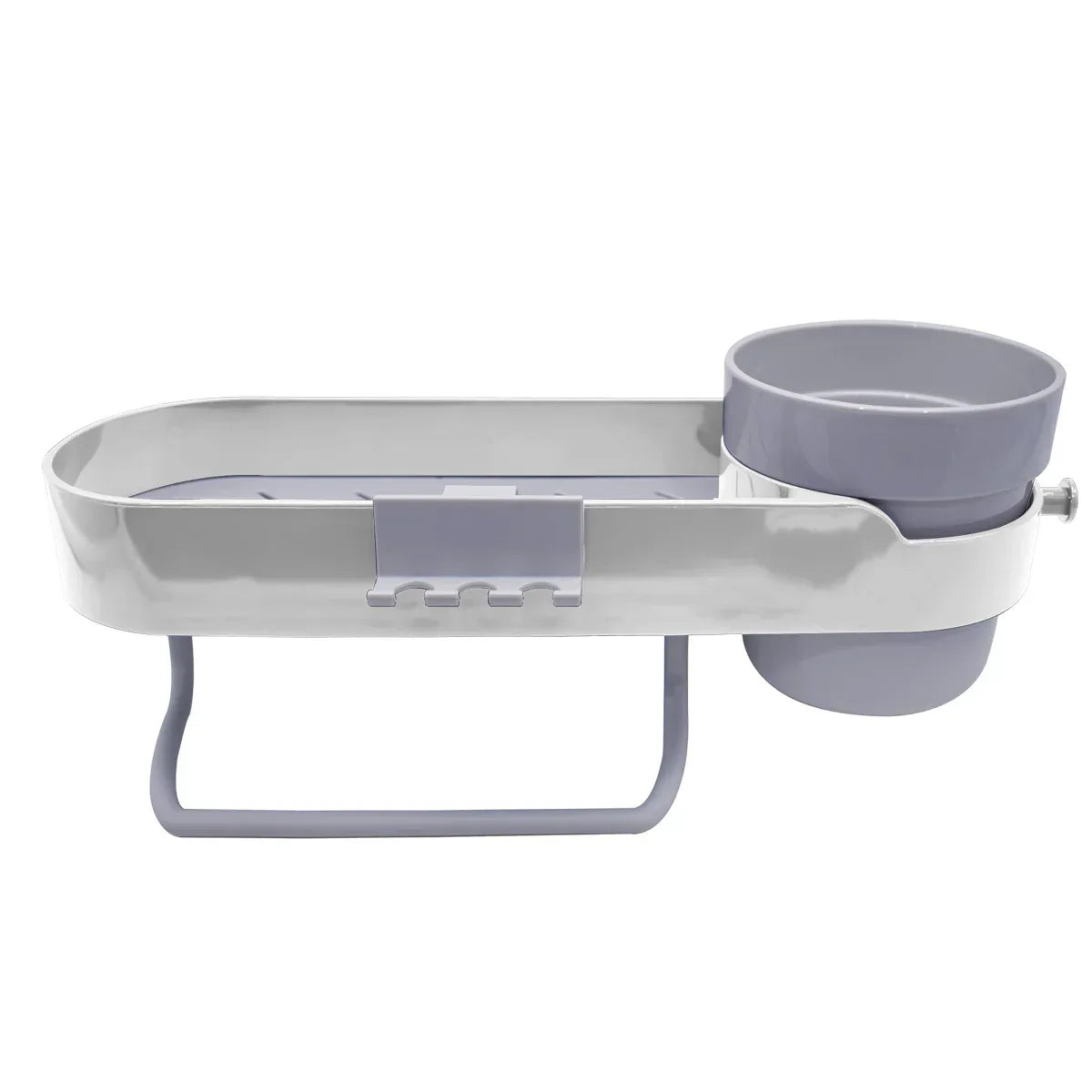 Raft baie, prindere adeziva, Naimeed D5364, multifunctional, Gri deschis, 17x11x11cm