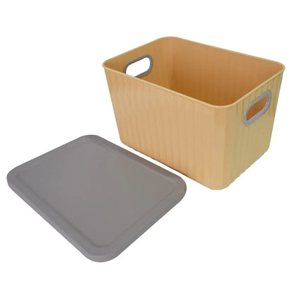 Cutie depozitare, cu capac, Naimeed D5381, Galben, 26x18x16cm