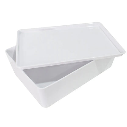 Cutie depozitare, cu capac, Naimeed D5383, Alb, 26x18x8cm