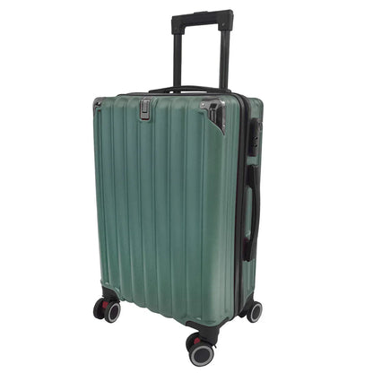 Troler voiaj, Naimeed D5388L, 4 roti duble 360 grade, ABS, inchidere cifru, Verde, 50x31x79cm