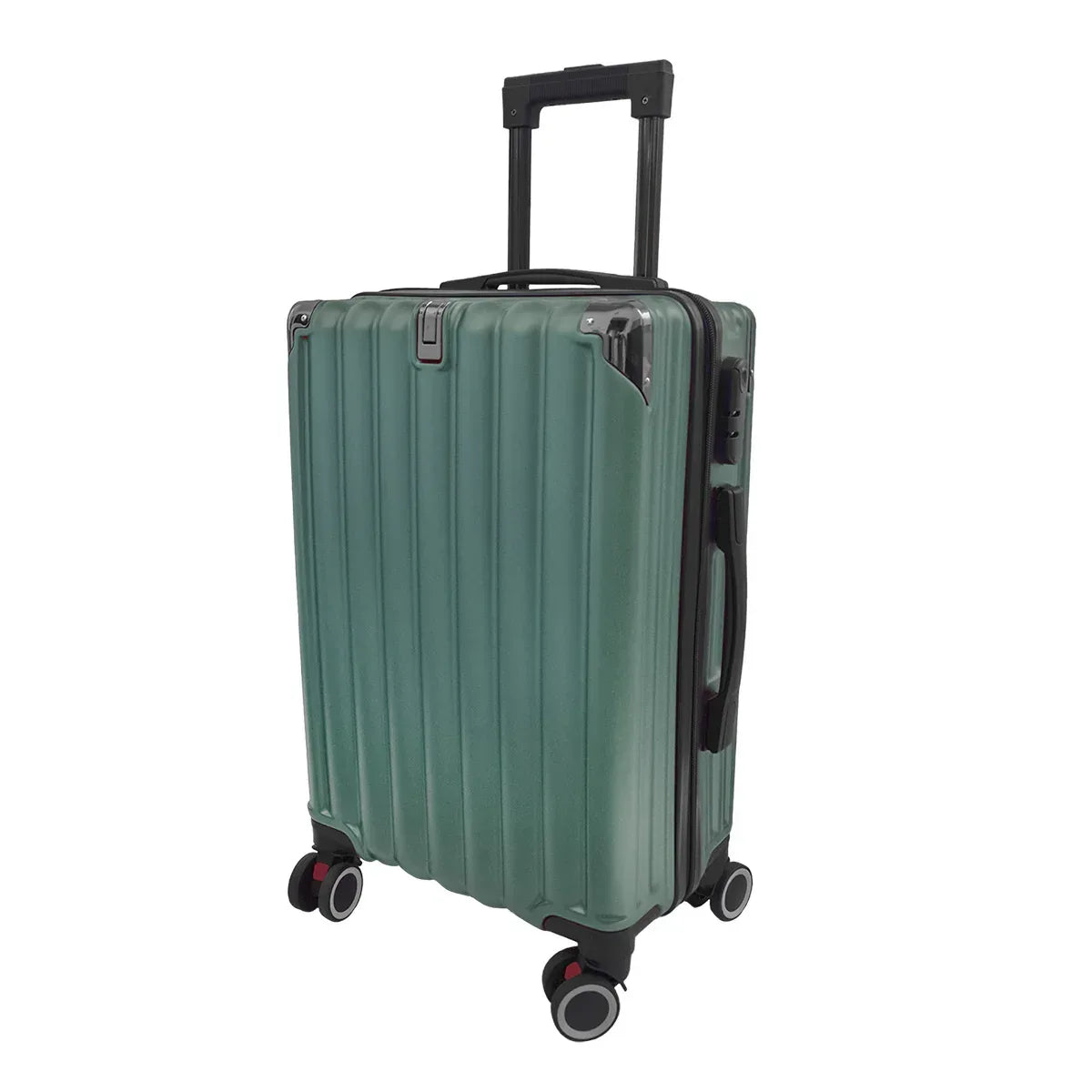 Troler voiaj, Naimeed D5388M, 4 roti duble 360 grade, ABS, inchidere cifru, Verde, 42x27x68cm