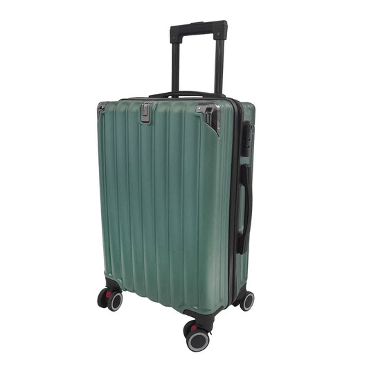 Troler voiaj, Naimeed D5388M, 4 roti duble 360 grade, ABS, inchidere cifru, Verde, 42x27x68cm