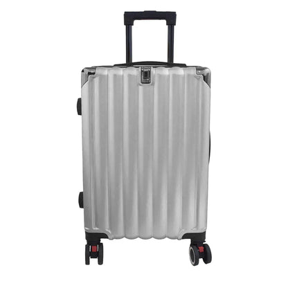 Troler voiaj, Naimeed D5389L, 4 roti duble 360 grade, ABS, inchidere cifru, Argintiu, 50x31x79cm