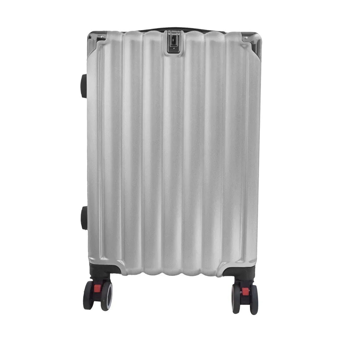 Troler voiaj, Naimeed D5389M, 4 roti duble 360 grade, ABS, inchidere cifru, Argintiu, 42x27x68cm