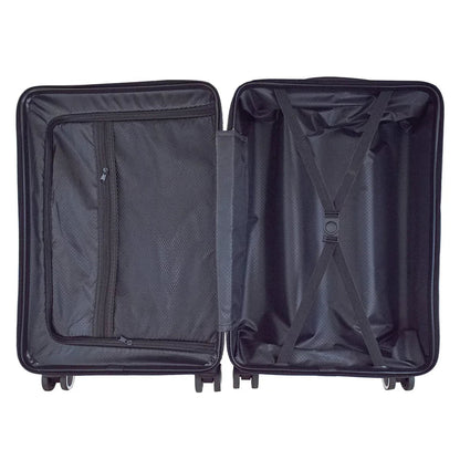 Troler voiaj, Naimeed D5391S, 4 roti duble 360 grade, ABS, inchidere cifru, Negru, 38x23x60cm
