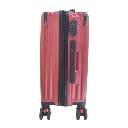 Troler voiaj, Naimeed D5390M, 4 roti duble 360 grade, ABS, inchidere cifru, Rosu, 42x27x68cm