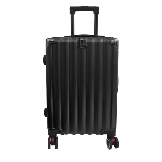 Troler voiaj, Naimeed D5391S, 4 roti duble 360 grade, ABS, inchidere cifru, Negru, 38x23x60cm