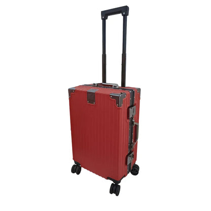 Troler, bagaj de cala, Naimeed D5395L, Premium Voyage, 4 roti duble 360 grade, ABS, inchidere cifru, Rosu, 44x29x71cm