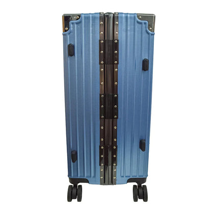 Troler, bagaj de cala, Naimeed D5398L, Premium Voyage, 4 roti duble 360 grade, ABS, inchidere cifru, Albastru, 50x33x77cm