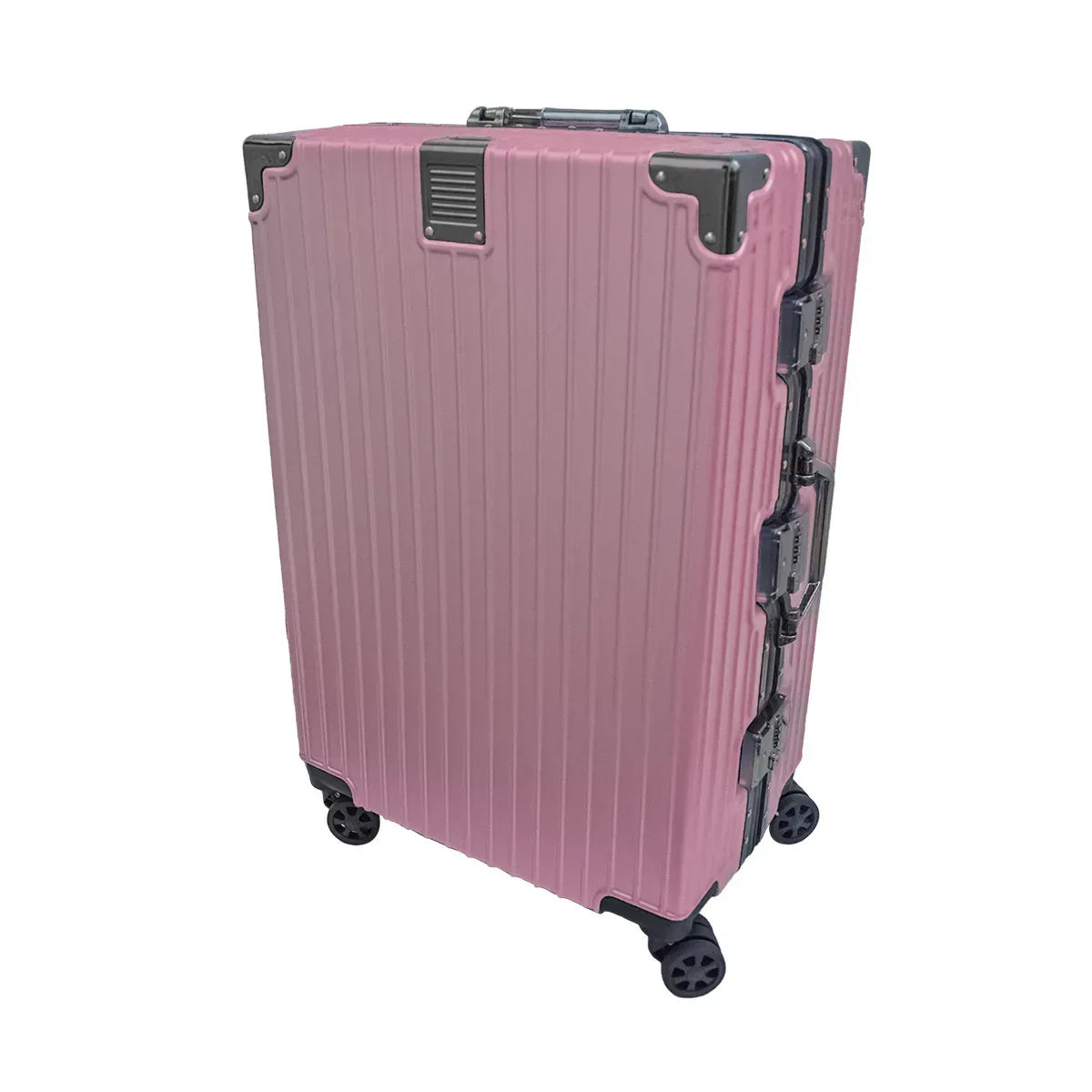 Troler, bagaj de cala, Naimeed D5399L, Premium Voyage, 4 roti duble 360 grade, ABS, inchidere cifru, Roz, 50x33x77cm