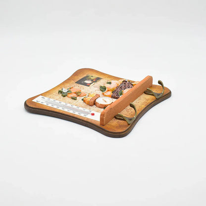 Cuier decorativ cu termometru D54, 19x19  cm, m3