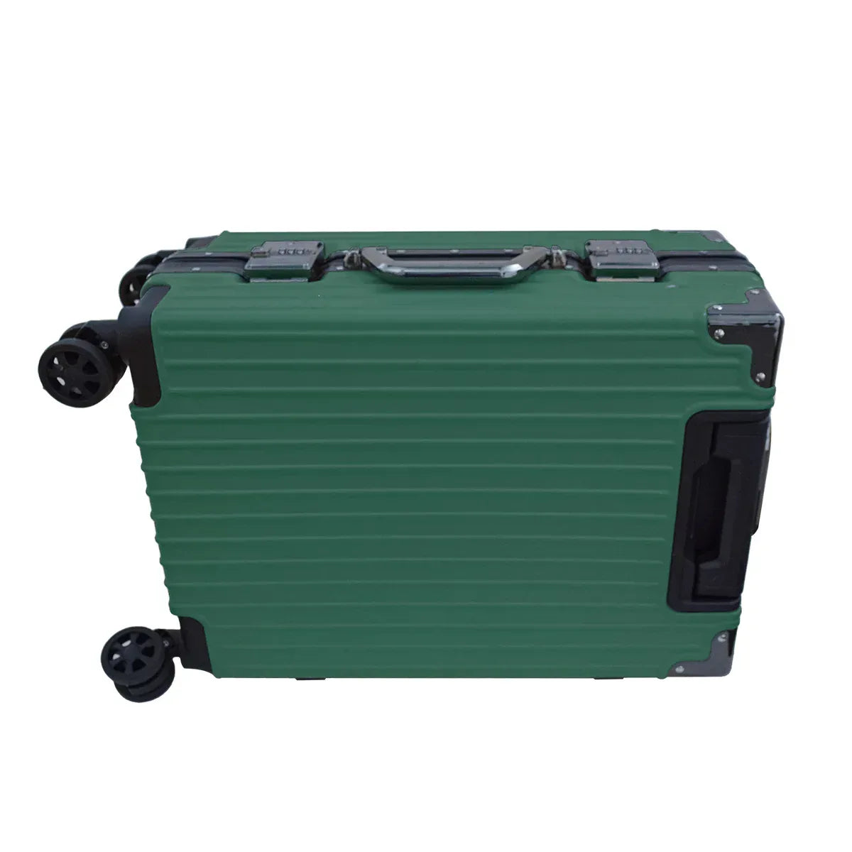 Troler, bagaj de cala, Naimeed D5401M, Premium Voyage, 4 roti duble 360 grade, ABS, inchidere cifru, Verde, 42x28x68cm