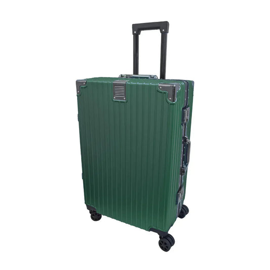 Troler, bagaj de cala, Naimeed D5401M, Premium Voyage, 4 roti duble 360 grade, ABS, inchidere cifru, Verde, 42x28x68cm