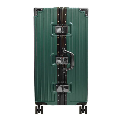 Troler, bagaj de cala, Naimeed D5401L, Premium Voyage, 4 roti duble 360 grade, ABS, inchidere cifru, Verde, 50x33x77cm