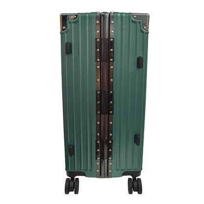 Troler, bagaj de cala, Naimeed D5401L, Premium Voyage, 4 roti duble 360 grade, ABS, inchidere cifru, Verde, 50x33x77cm
