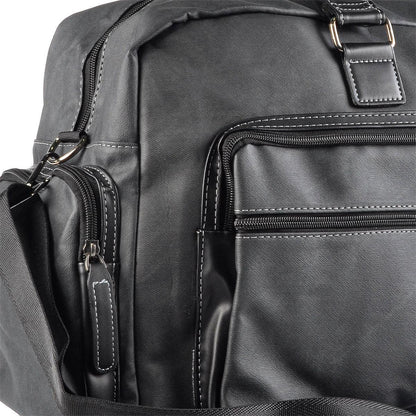 Geanta voiaj, pentru avion, piele ecologica, Naimeed D5407, Companion, Gri, 48x17x27cm