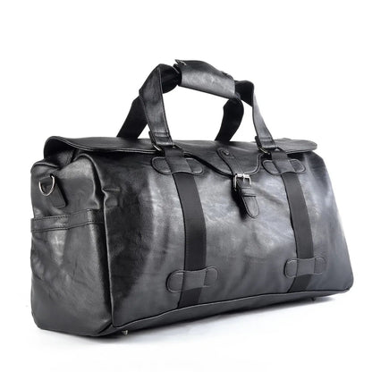 Geanta voiaj, pentru avion, piele ecologica, Naimeed D5415, Companion, Negru, 48x20x23cm